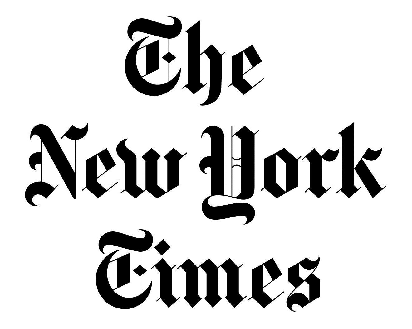 New York Times logo; black, white